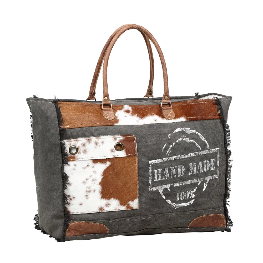 100% Handmade Print Weekender Bag