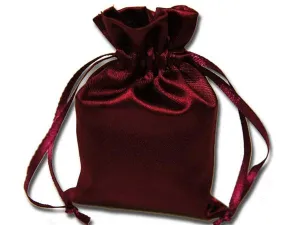 3X4 Eggplant Elegant Satin Bags - 12 pcs