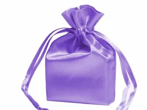 3X4 Lavender Elegant Satin Bags - 12 pcs