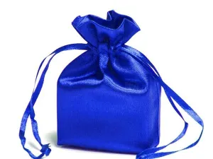 3X4 Royal Blue Elegant Satin Bags - 12 pcs