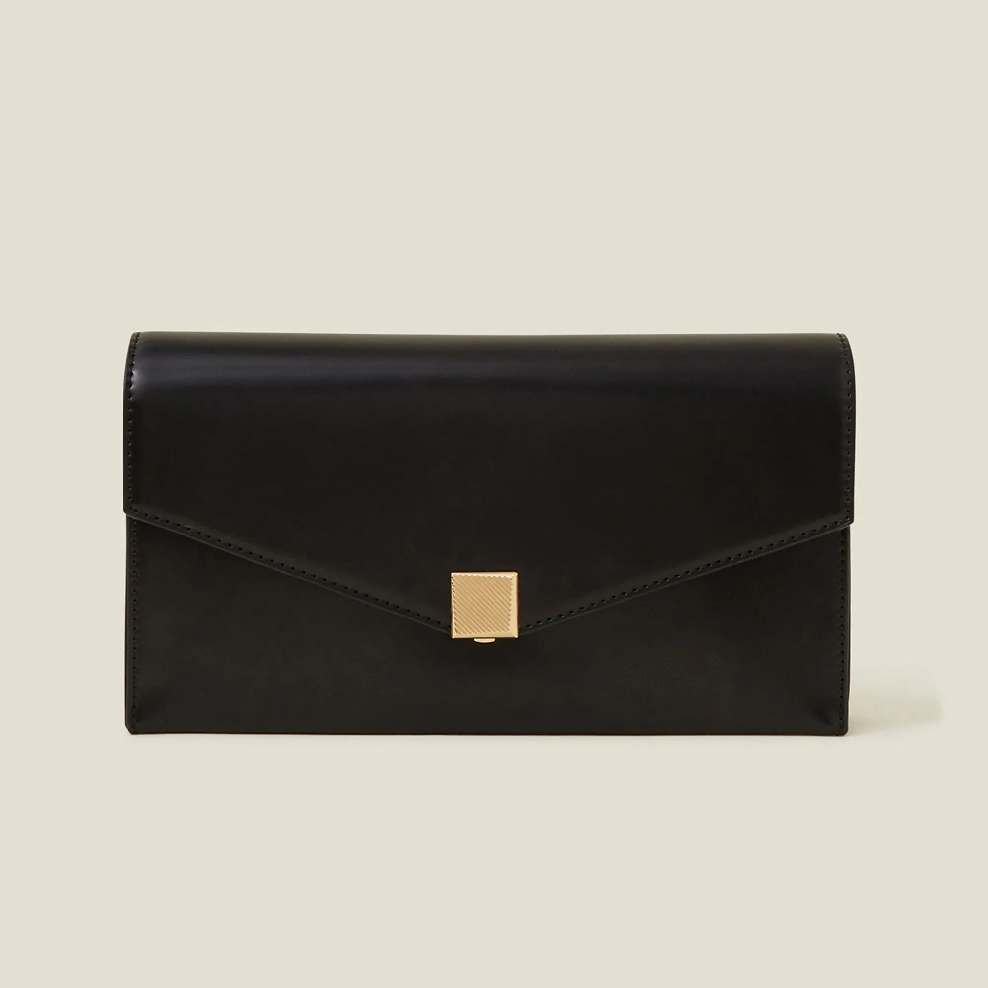 Accessorize London Women's Black Oversized Clutch