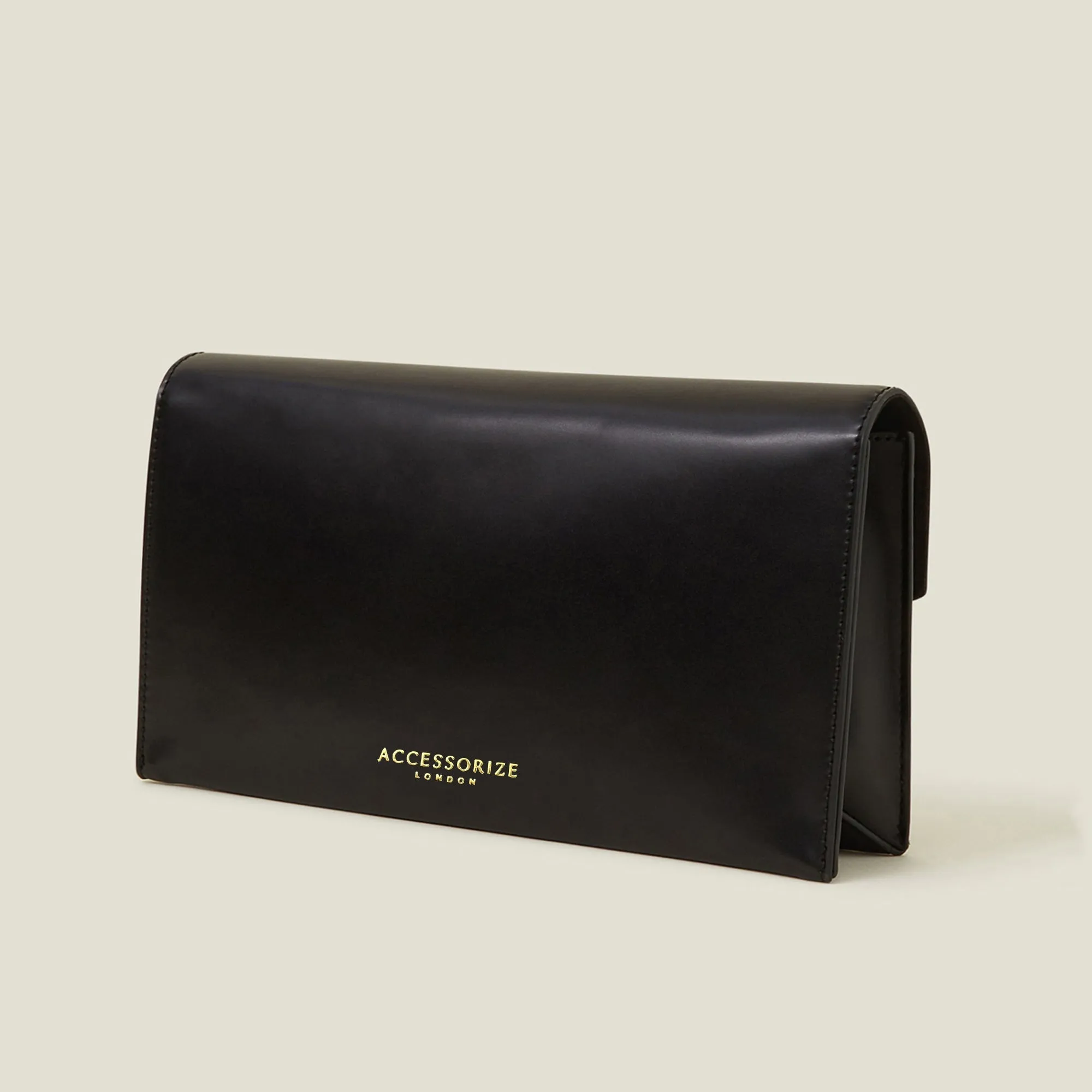 Accessorize London Women's Black Oversized Clutch