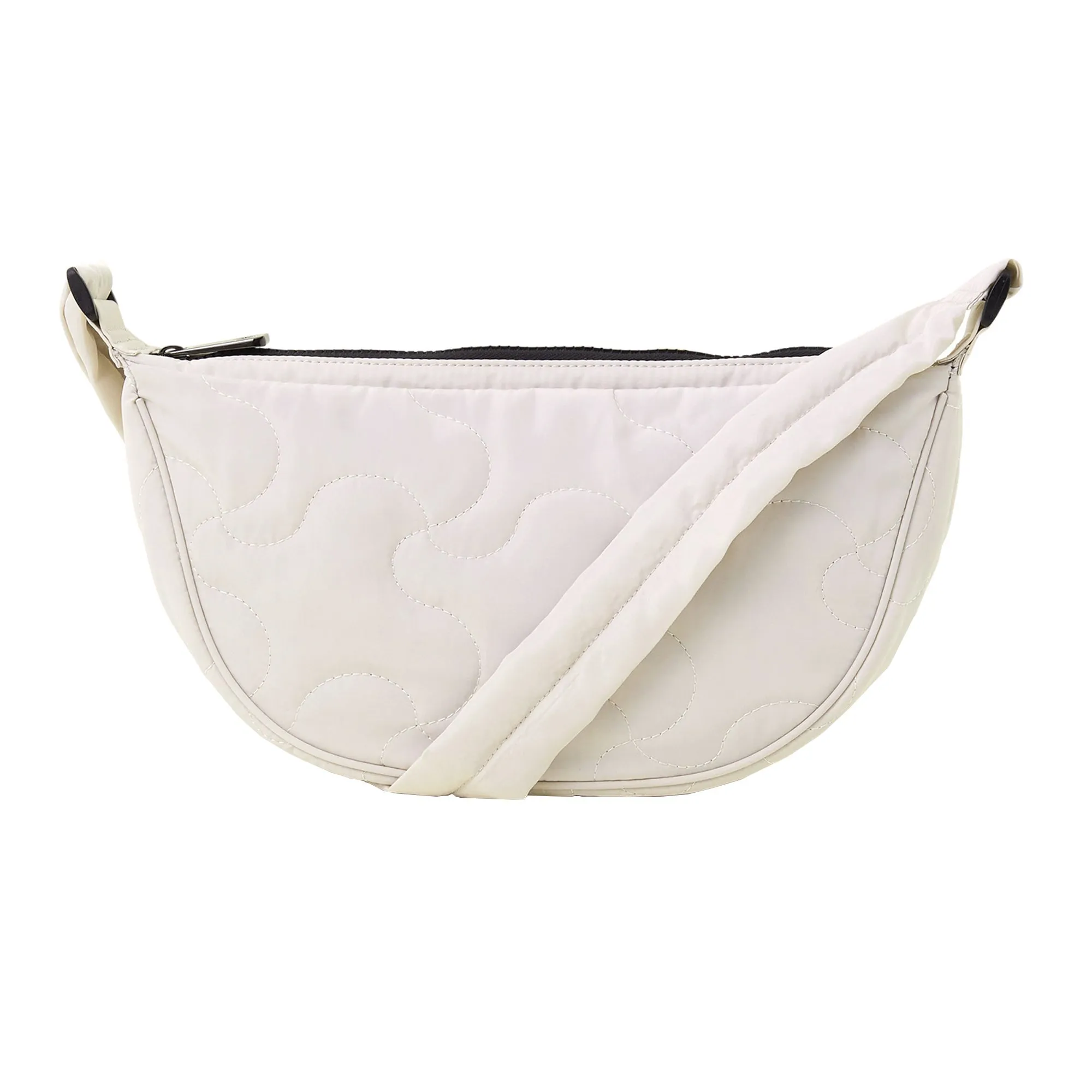 Accessorize London Women's Cream Quilted Cross-body Bag