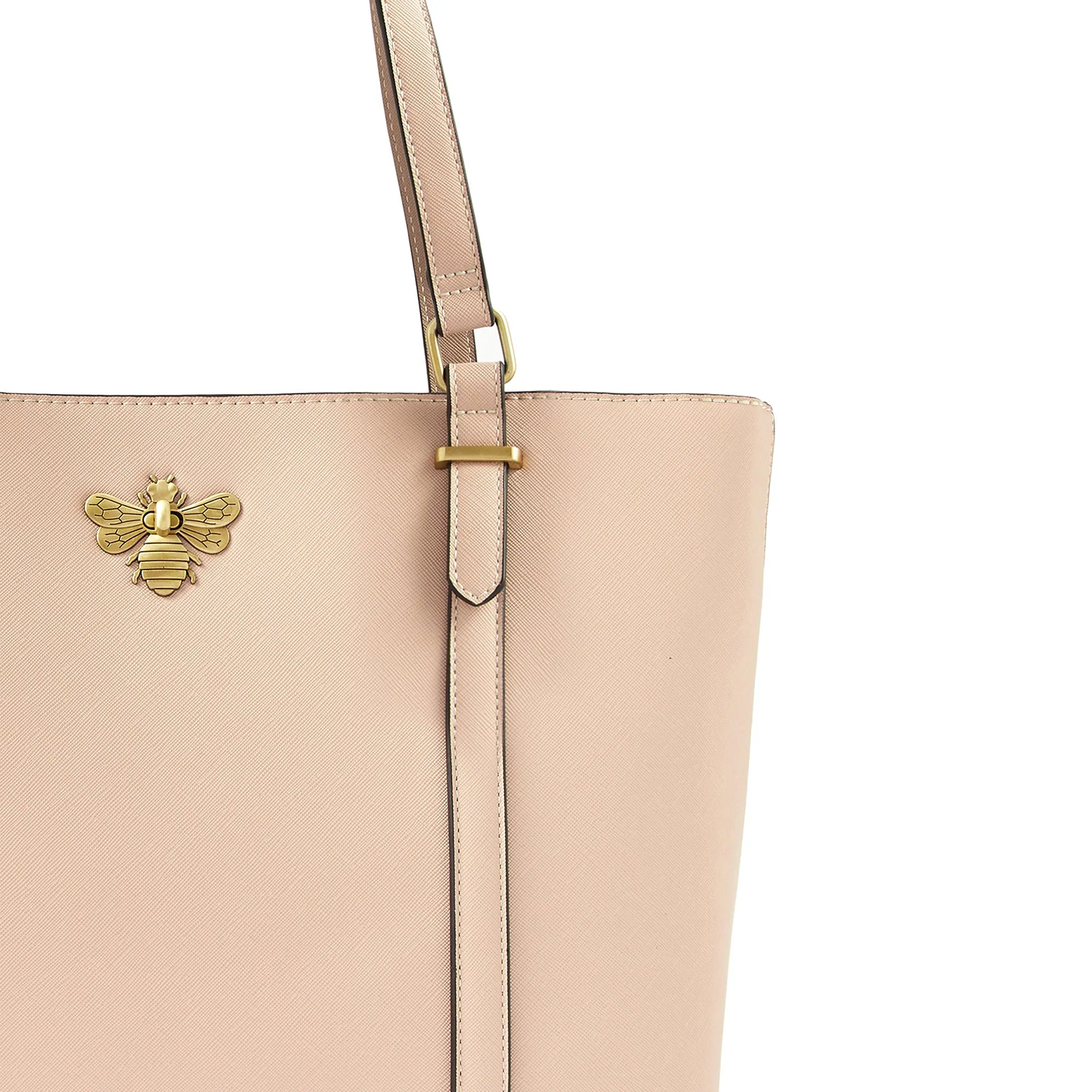 Accessorize London women's Nude Britney Bee Tote