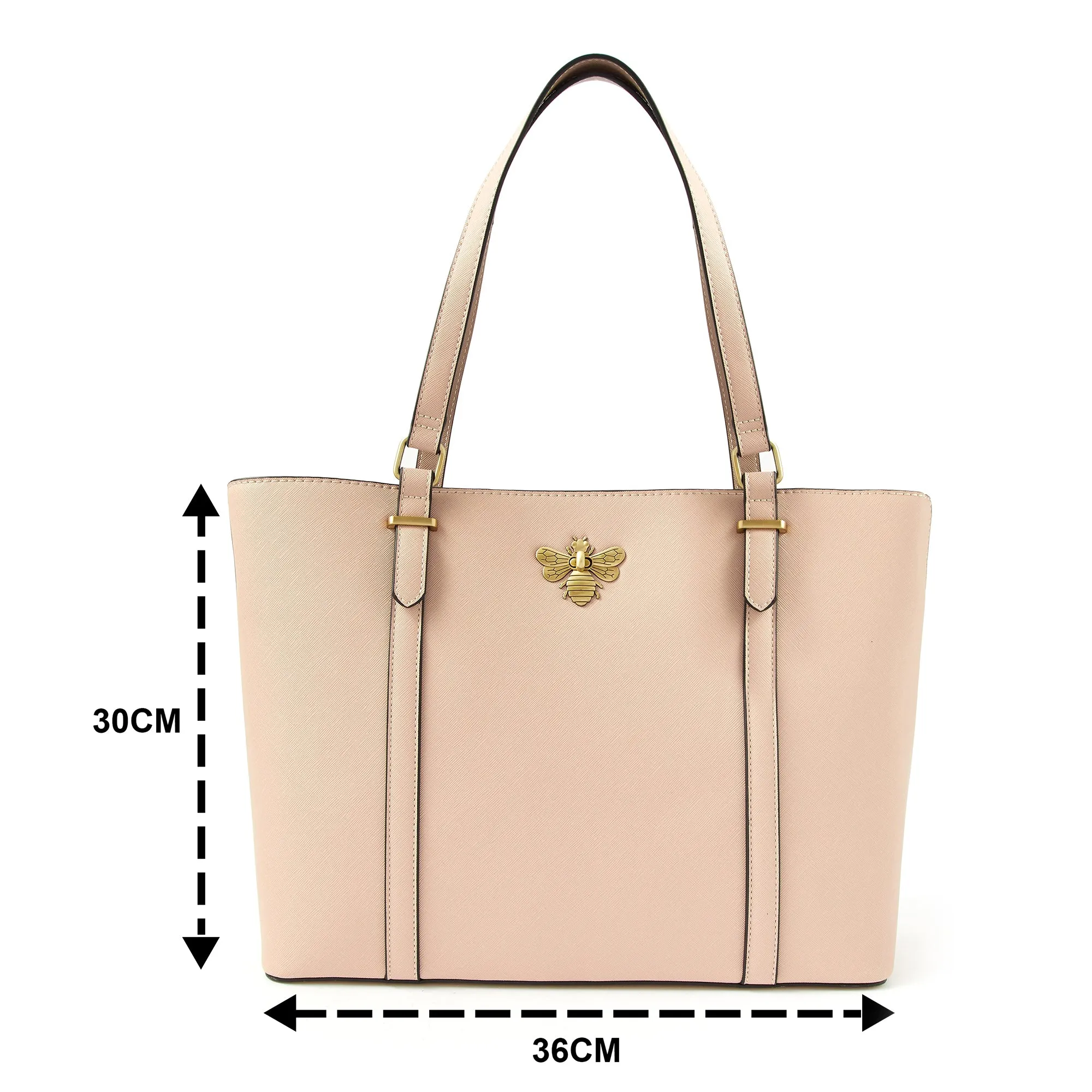 Accessorize London women's Nude Britney Bee Tote