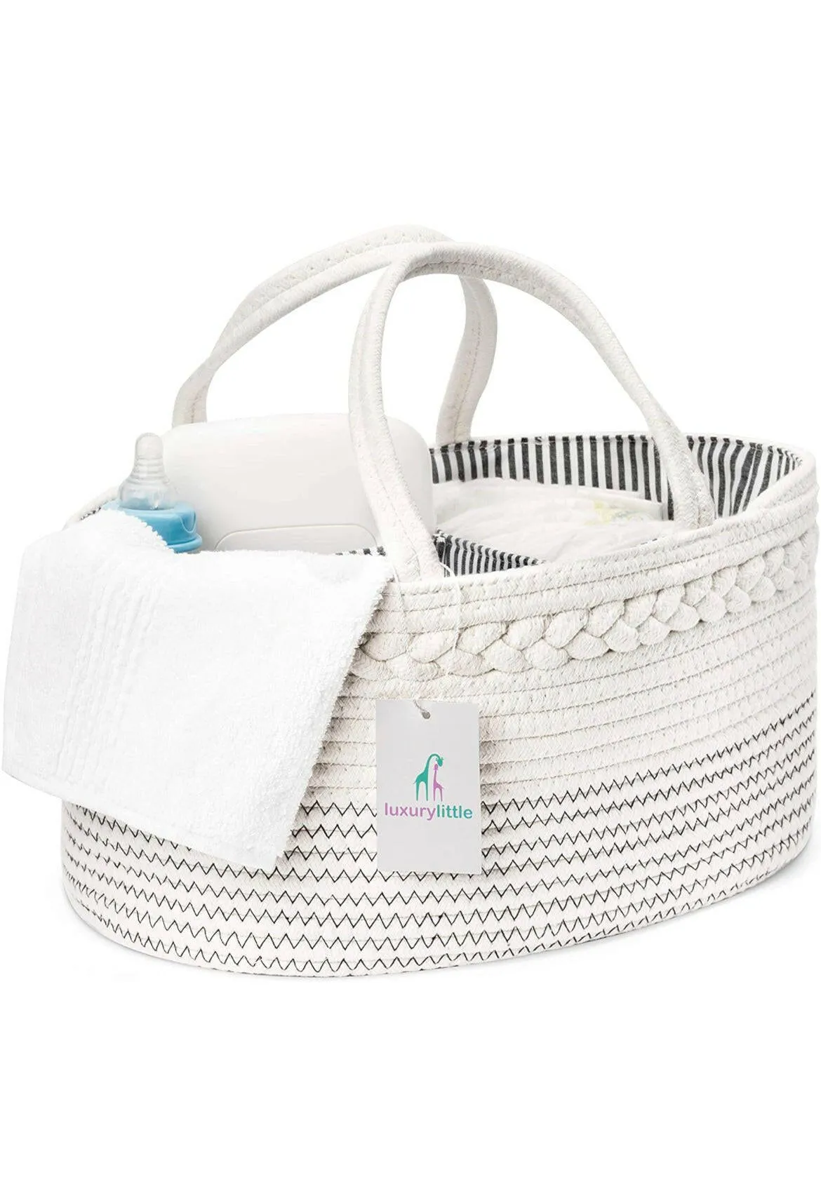 Baby Diaper Caddy Organizer Baby Basket by Luxury Little