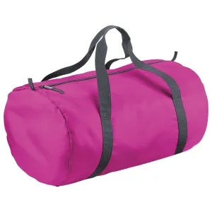 bagbase Packaway Barrel Bag holdall fuschia pink