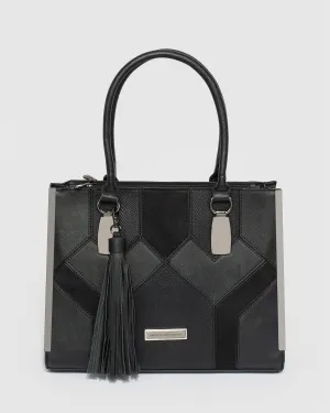 Black Adelisa Tassel Tote