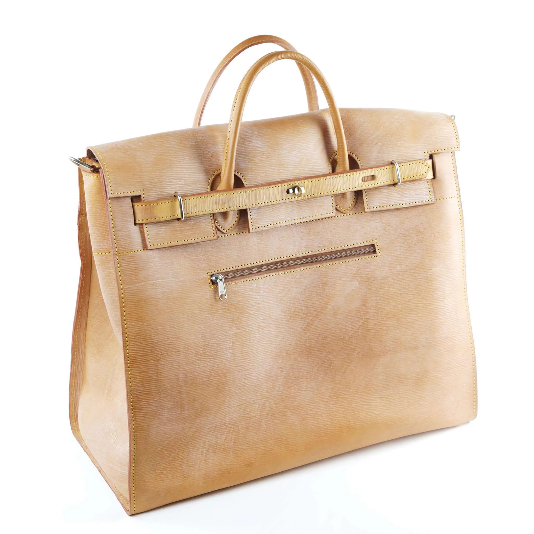 Camel genuine leather San Telmo bag