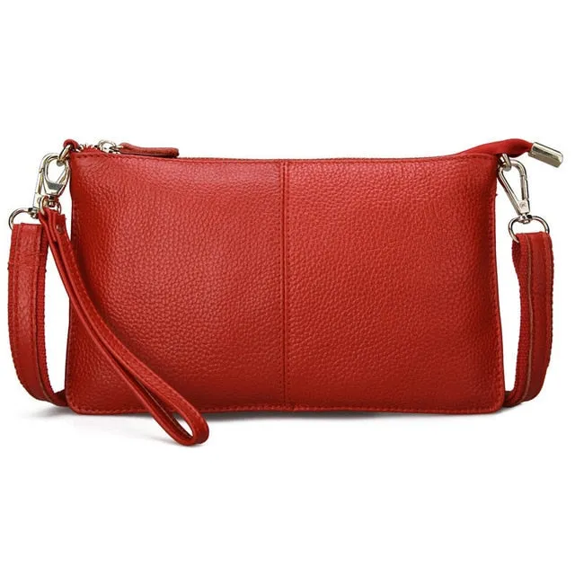 Candy Color Genuine Leather Bag For Women'S Fashion