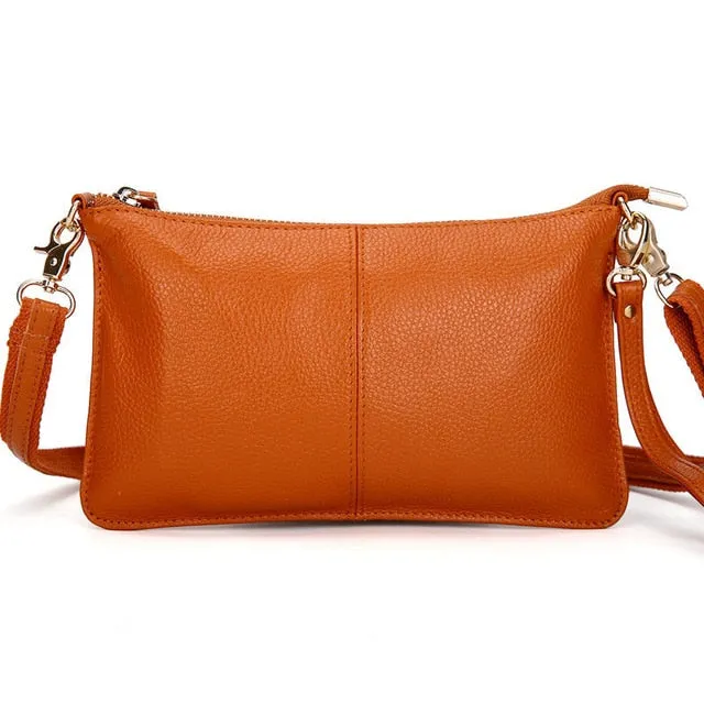 Candy Color Genuine Leather Bag For Women'S Fashion