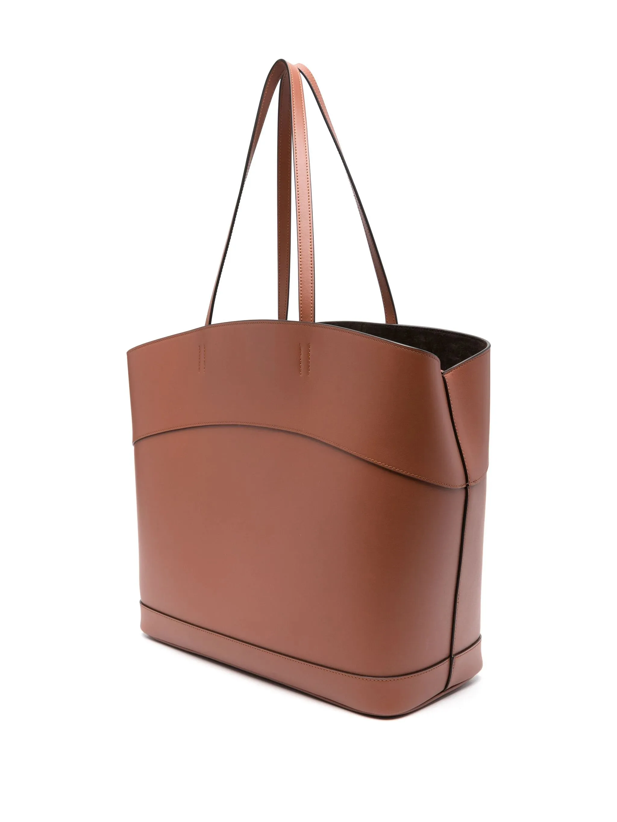 Chestnut Brown Calf Leather Tote Bag