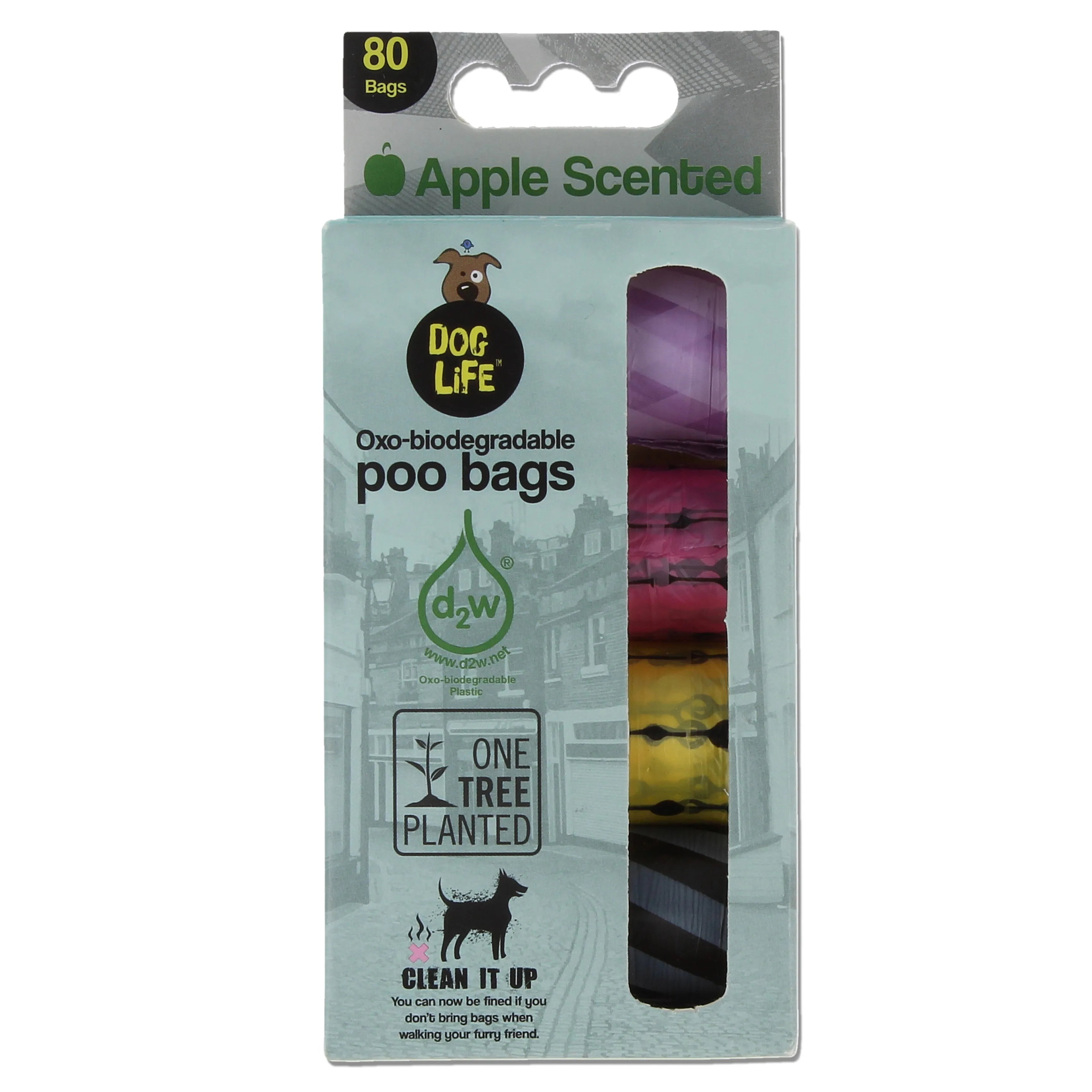 Dog Life Apple Scented Oxo-biodegradable Puppy Poop bags x 80