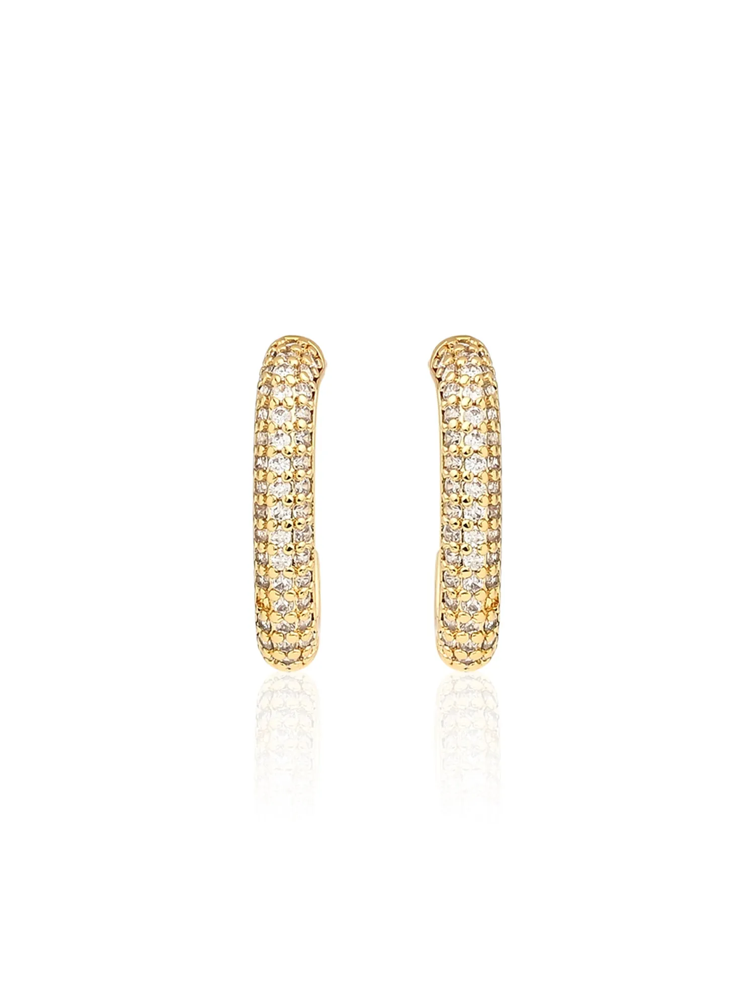 Elegant Oval Huggie Earrings