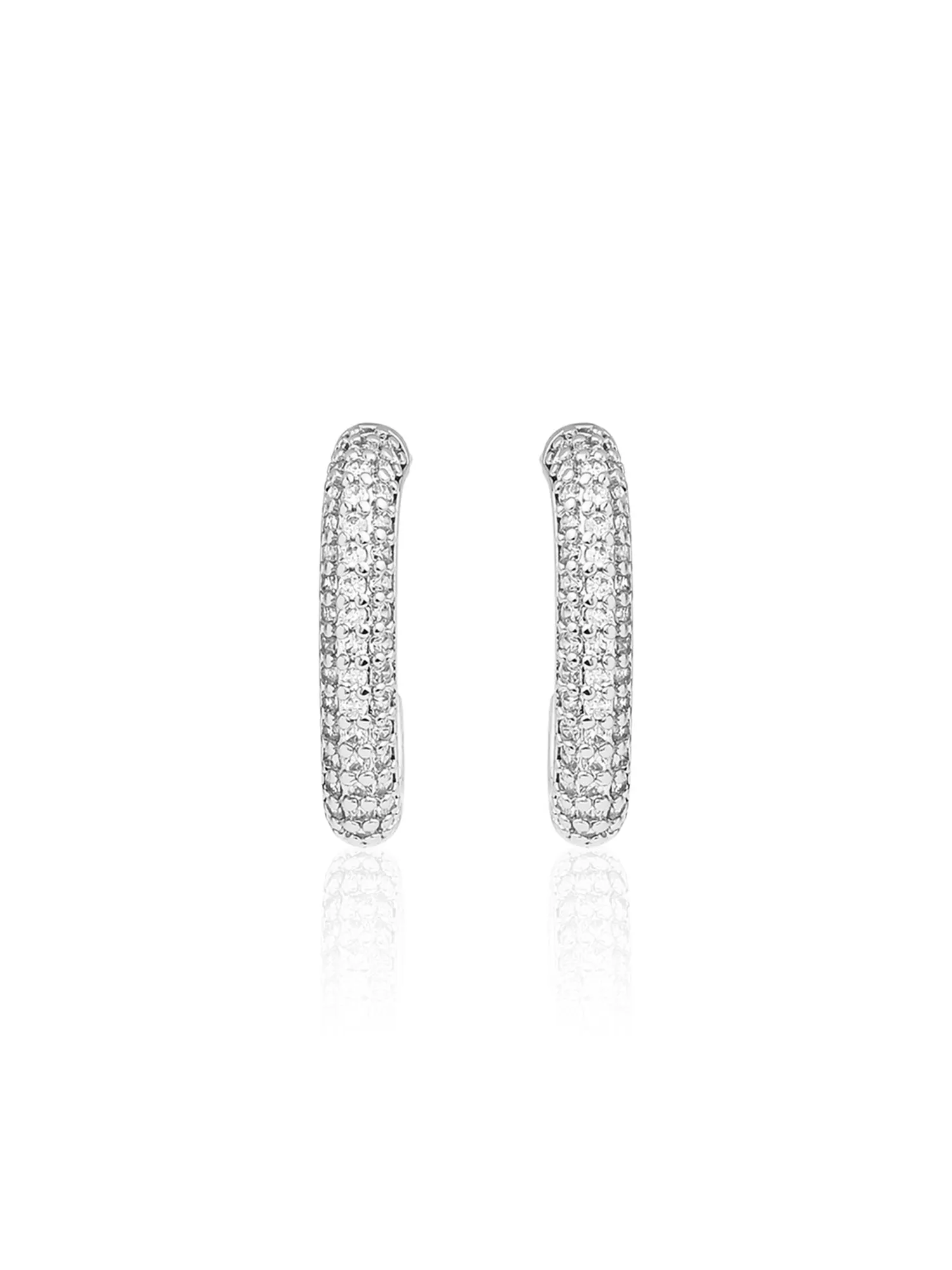 Elegant Oval Huggie Earrings