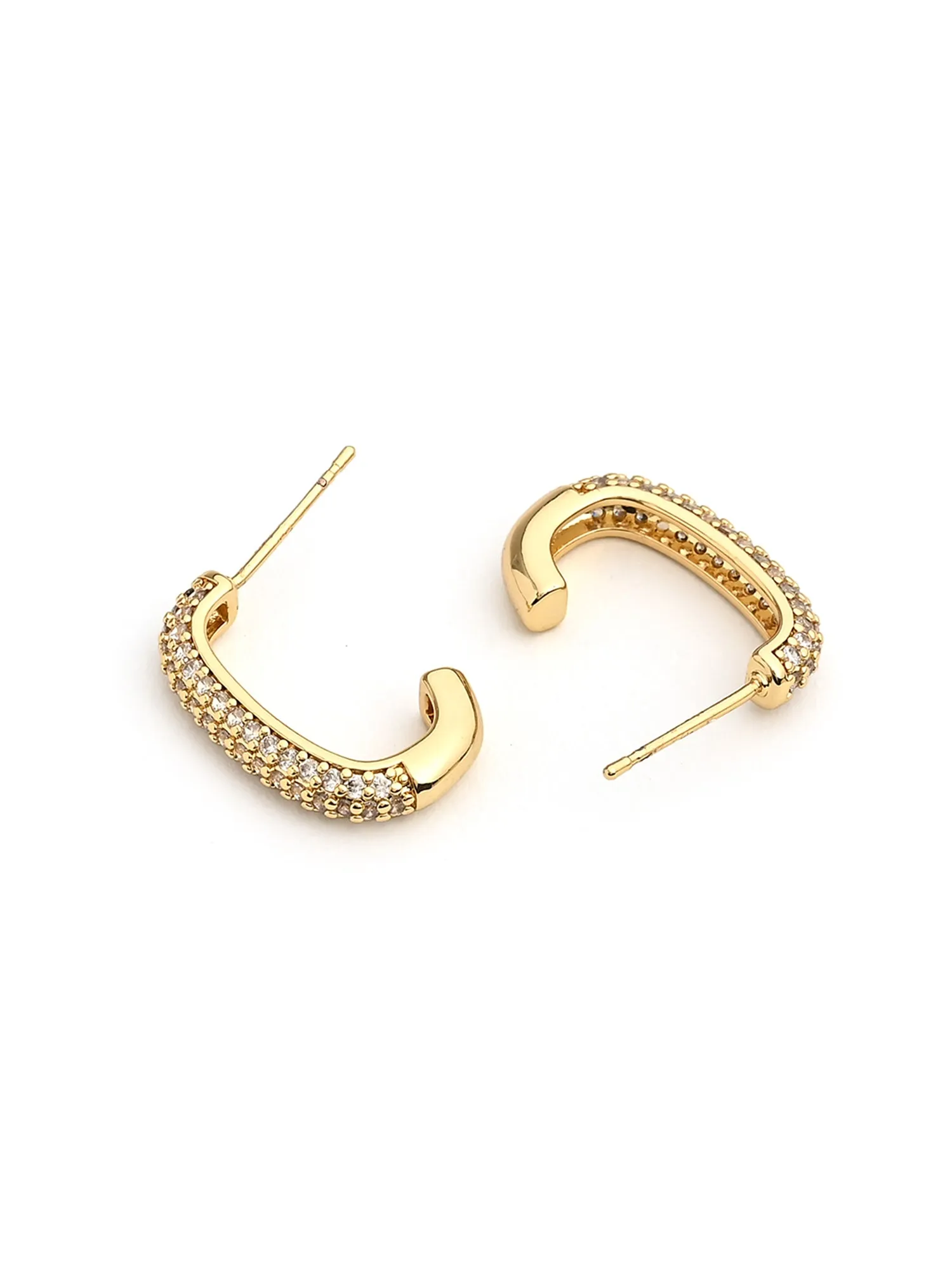 Elegant Oval Huggie Earrings