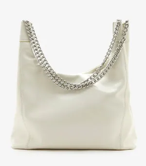 Eudora Chained Shopper Shoulder Bag White