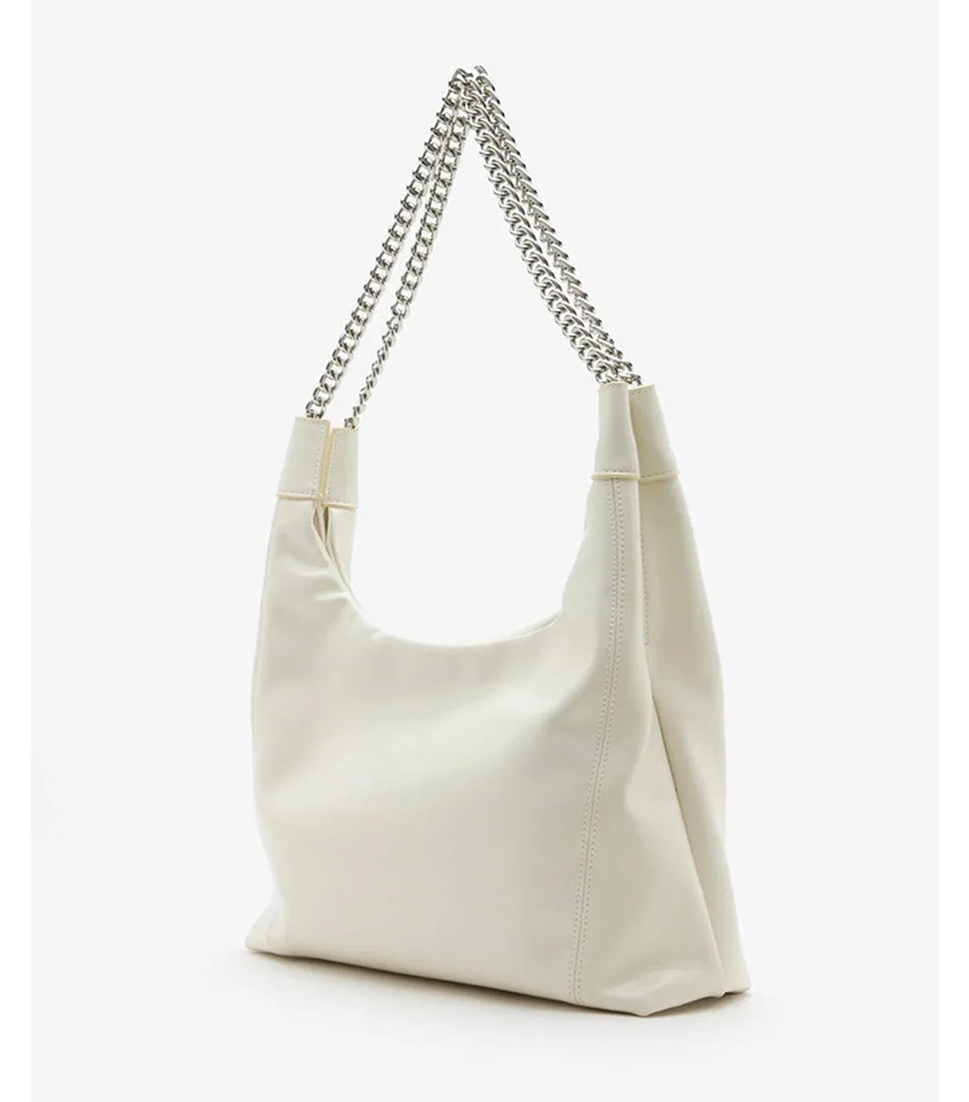 Eudora Chained Shopper Shoulder Bag White