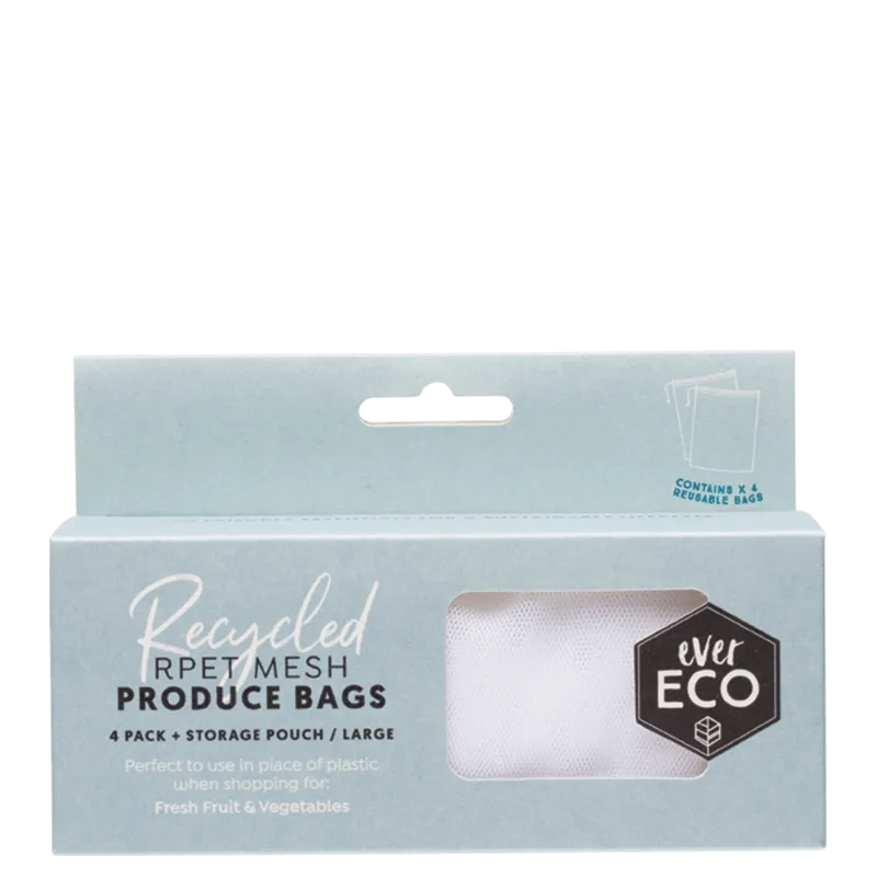 Ever Eco Recycled RPET Mesh Produce Bags - 4 pack