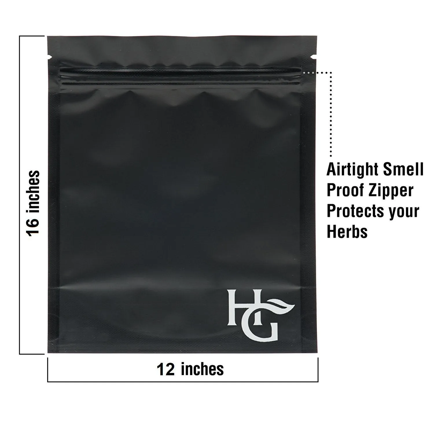 Extra Large Smell Proof Bags 12x16 inches  (Pack of 10)