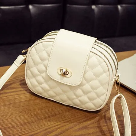 Fashion PU Leather 3 Layer Crossbody Bags