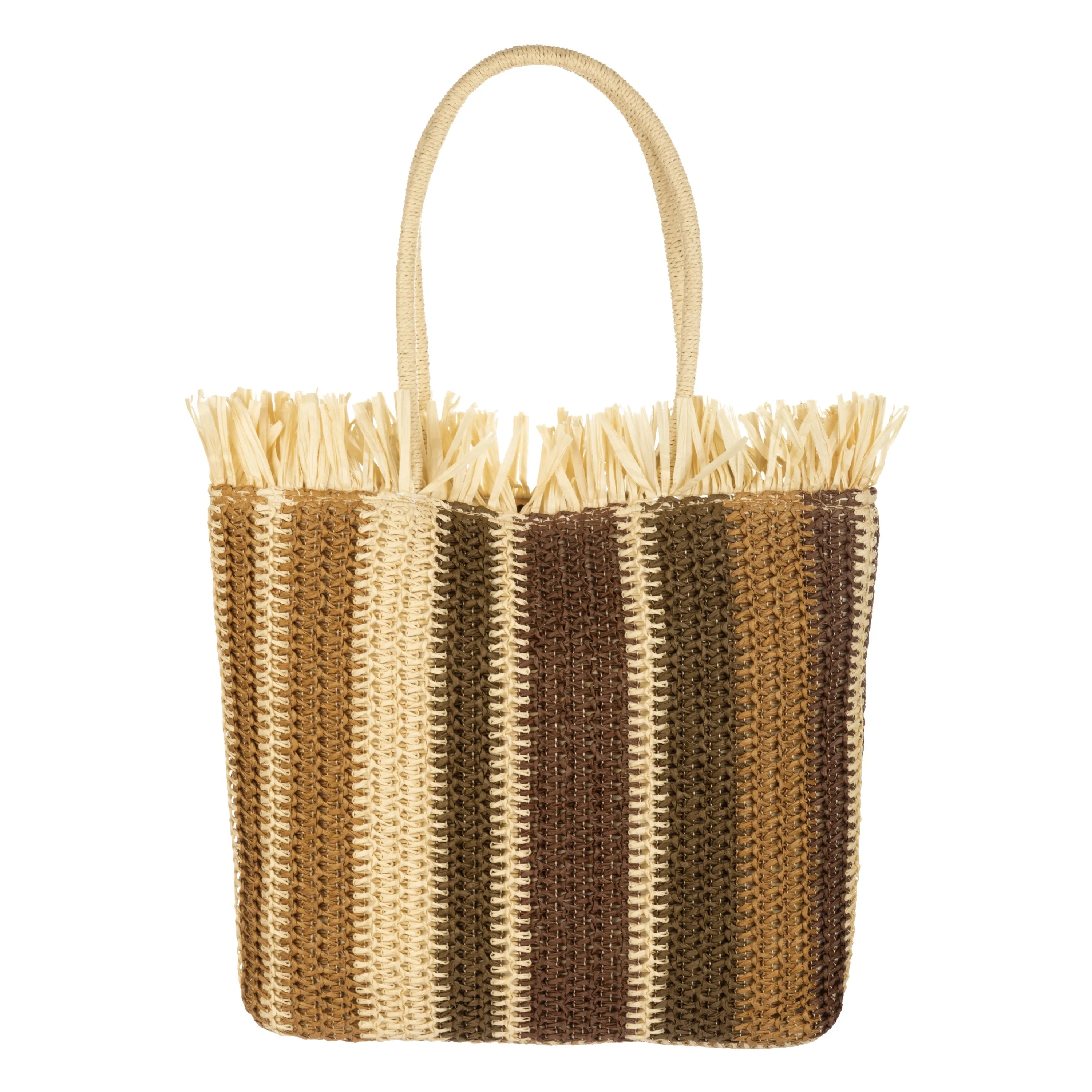 Felecity - Crochet Vertical Stripe Tote