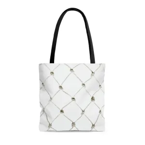 Fishing Theme  Boat / Beach Bag - Net - White AOP Tote Bag