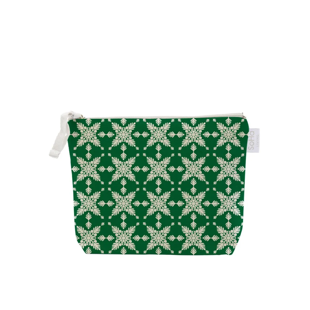 Green Quilt Cosmetic Bag, Small