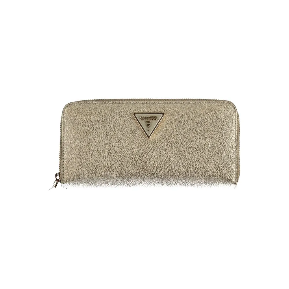 Guess Jeans Elegant Gold Meridian Zip Wallet