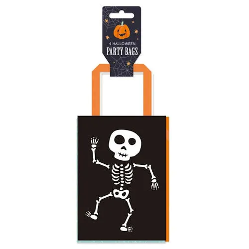 Halloween Paper Treat Bags - 4 Pack Party Favour Bags Trick Treat Supplies