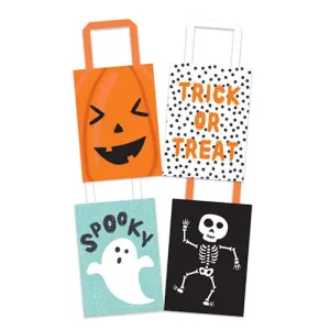 Halloween Paper Treat Bags - 4 Pack Party Favour Bags Trick Treat Supplies