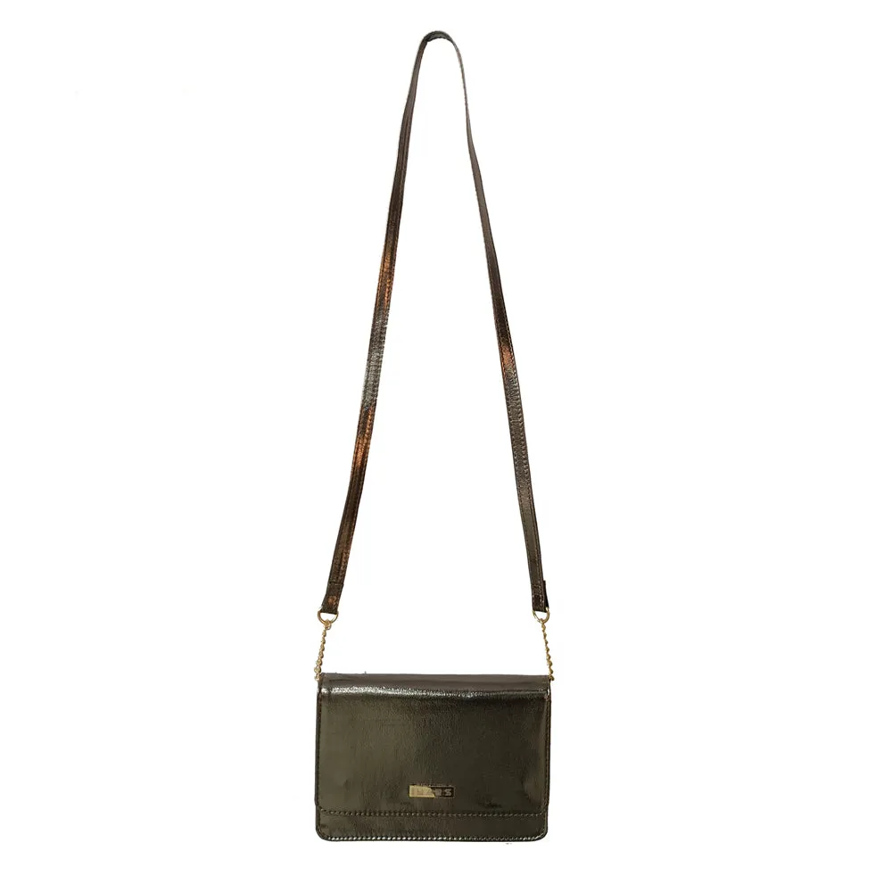 IMARS Stylish Crossbody Metallic Grey For Women & Girls (Sling Bag) Made With Faux Leather