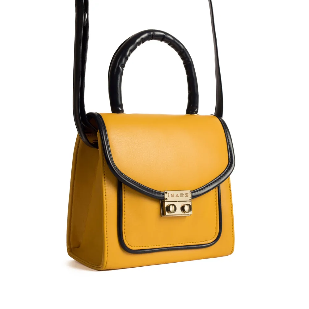 IMARS Stylish Crossbody Yellow Blue For Women & Girls (Handbag) Made With Faux Leather