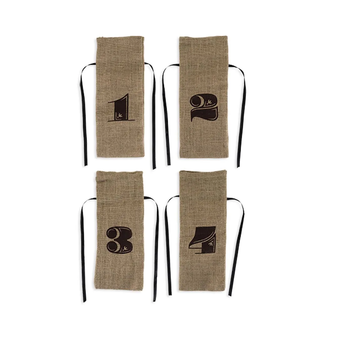 JUTE BAG WINE TASTING KIT