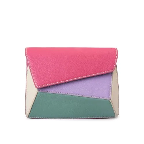 KLEIO Vegan Bold Geometric Clutch Sling Bag for Women/Girls