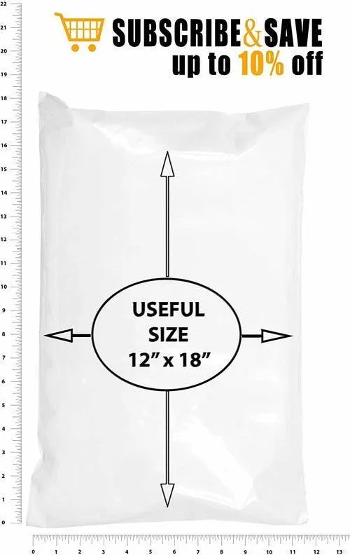 Pack of 25 Clear Bags 24 x 36 Flat Poly, Thickness 2 mil Lightweight