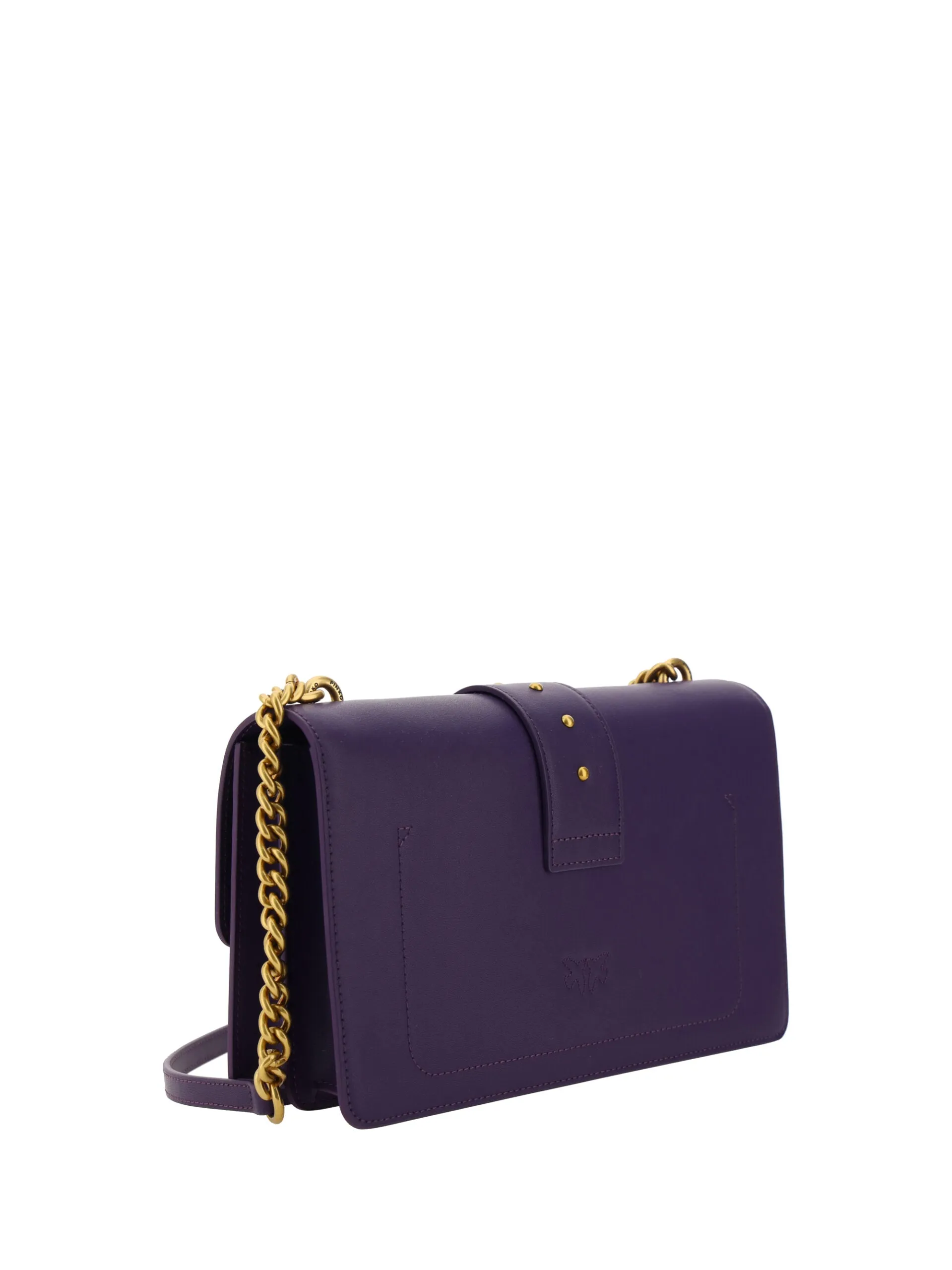 PINKO Elegant Purple Mini Shoulder Bag with Gold Accents