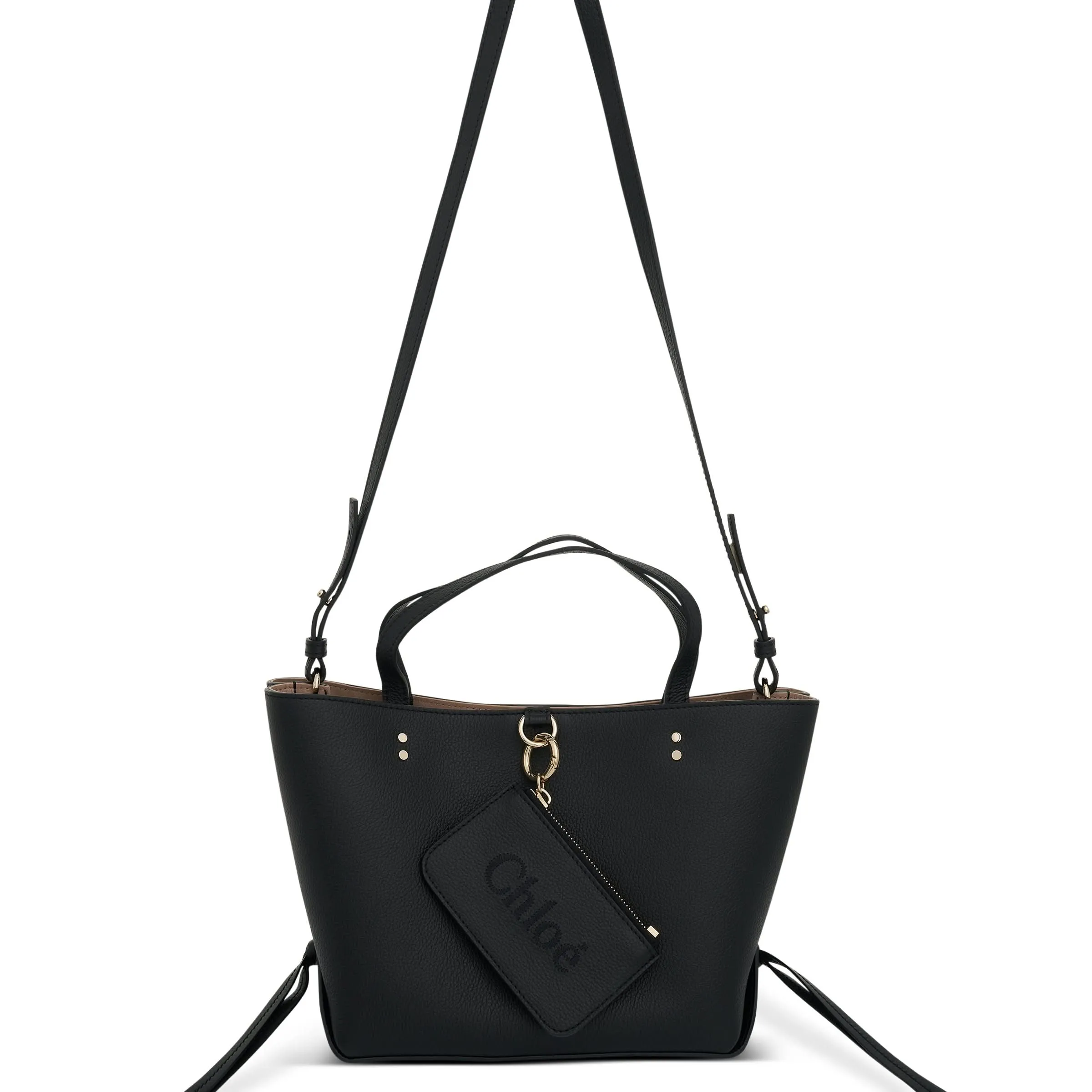 Sense Small East West Tote Bag in Black