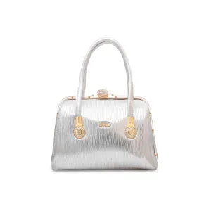 Silver Fancy Hand Bag P35843