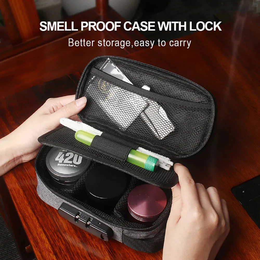 Smell Proof Bag Large-capacity With Lock  Activated Carbon Deodorant Bag Portable Pipe Bag Convenient