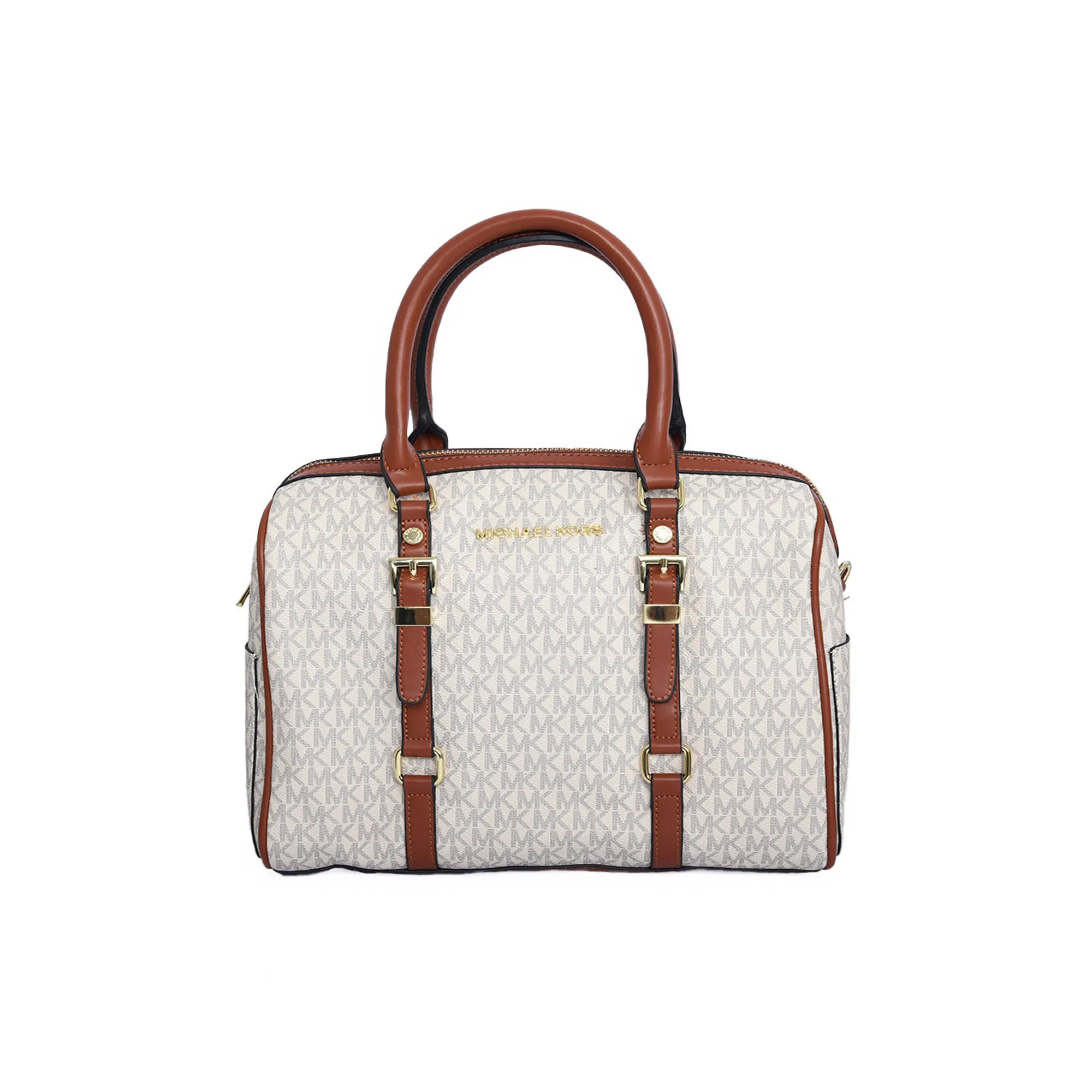 Stylish Beige and Brown Handbag | A845