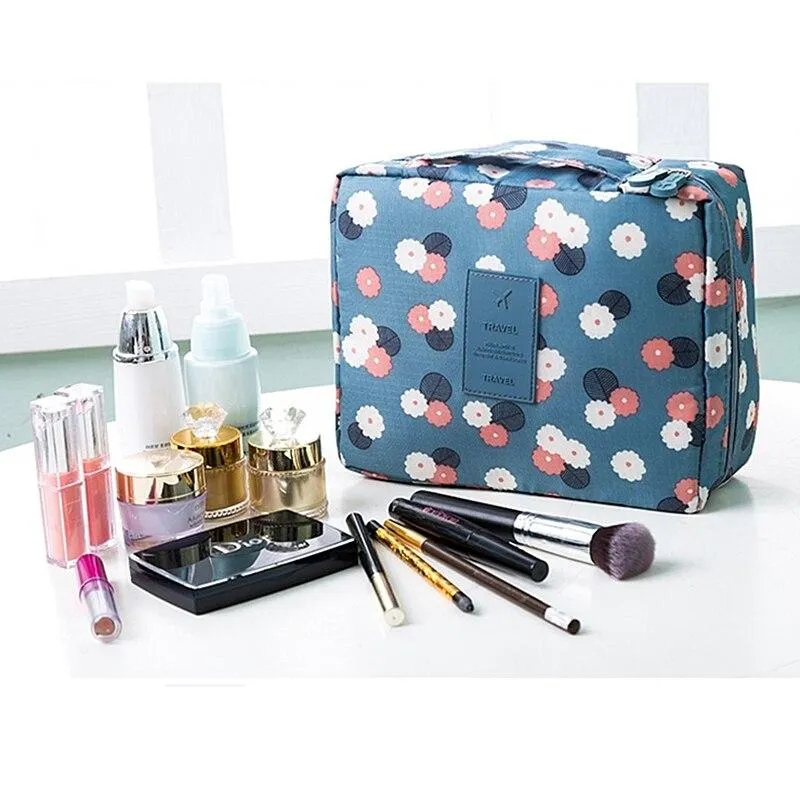 Stylish Women's Oxford Makeup Bags With Multicolor Pattern