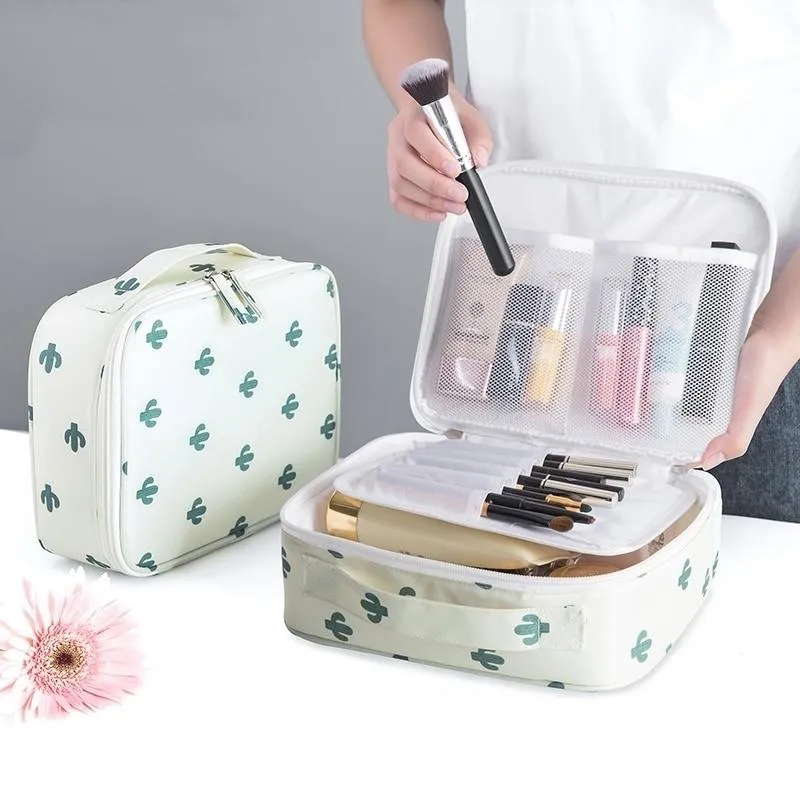 Stylish Women's Oxford Makeup Bags With Multicolor Pattern