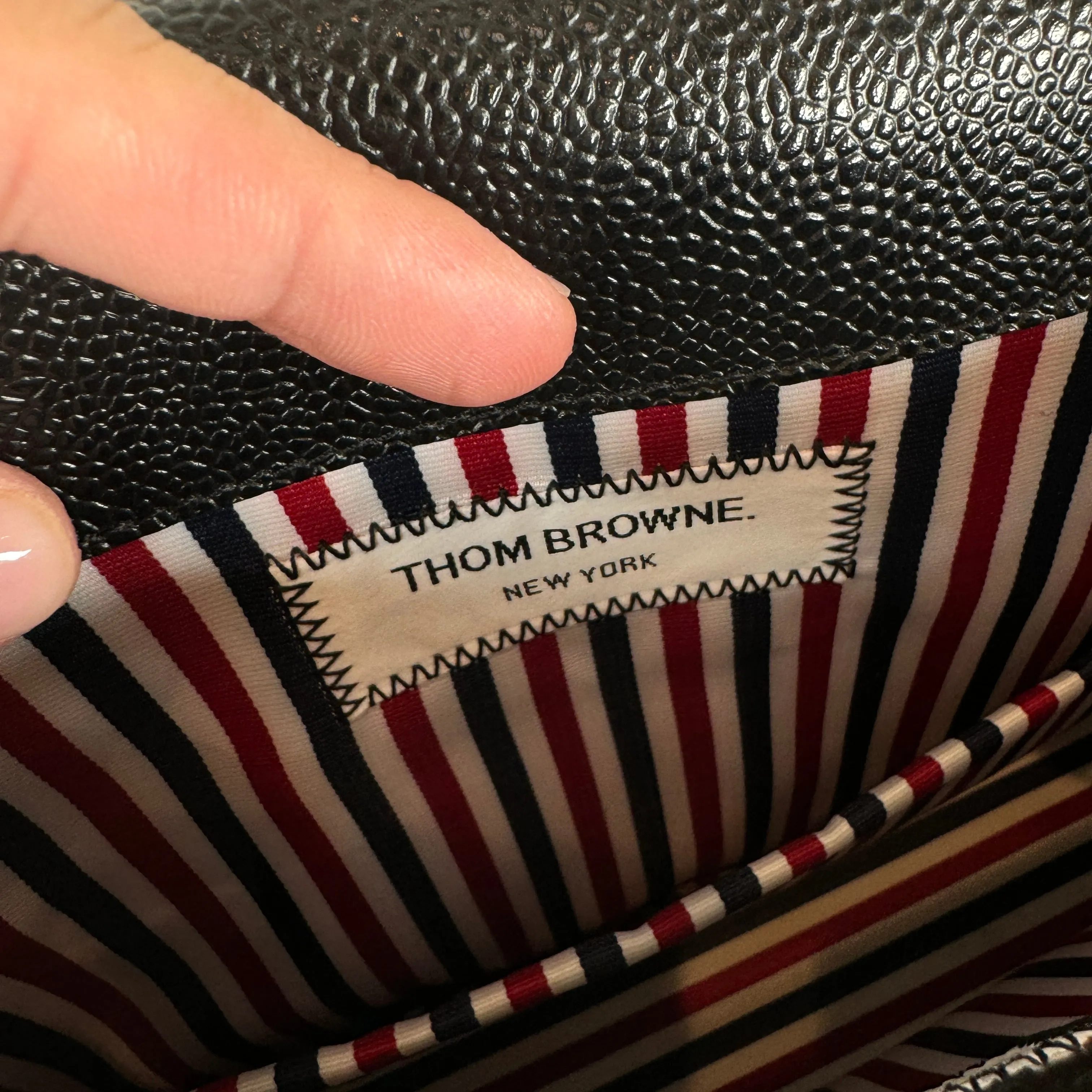 Thom Browne Pebbled Leather Sidebag