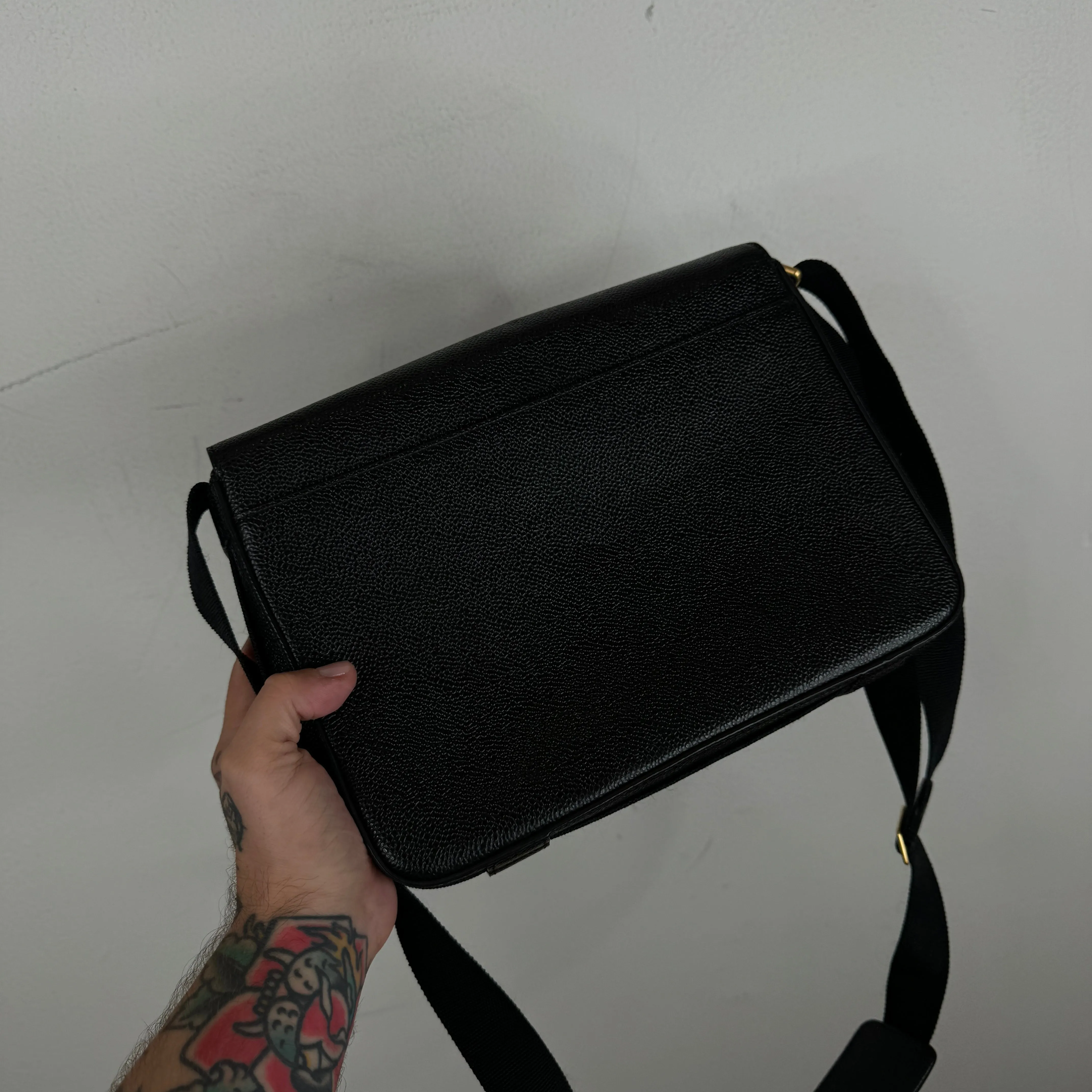 Thom Browne Pebbled Leather Sidebag