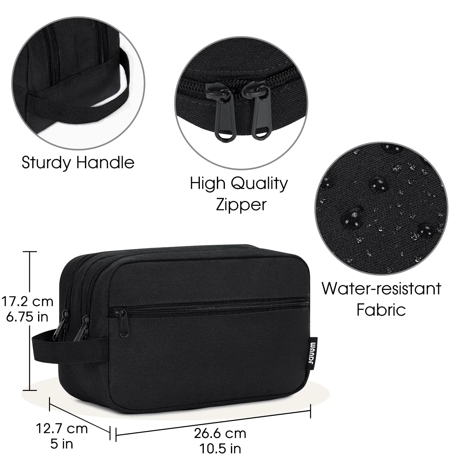 WANDF Hanging Dopp Kit Toiletry Bag with Wet Compartment  - WF5090