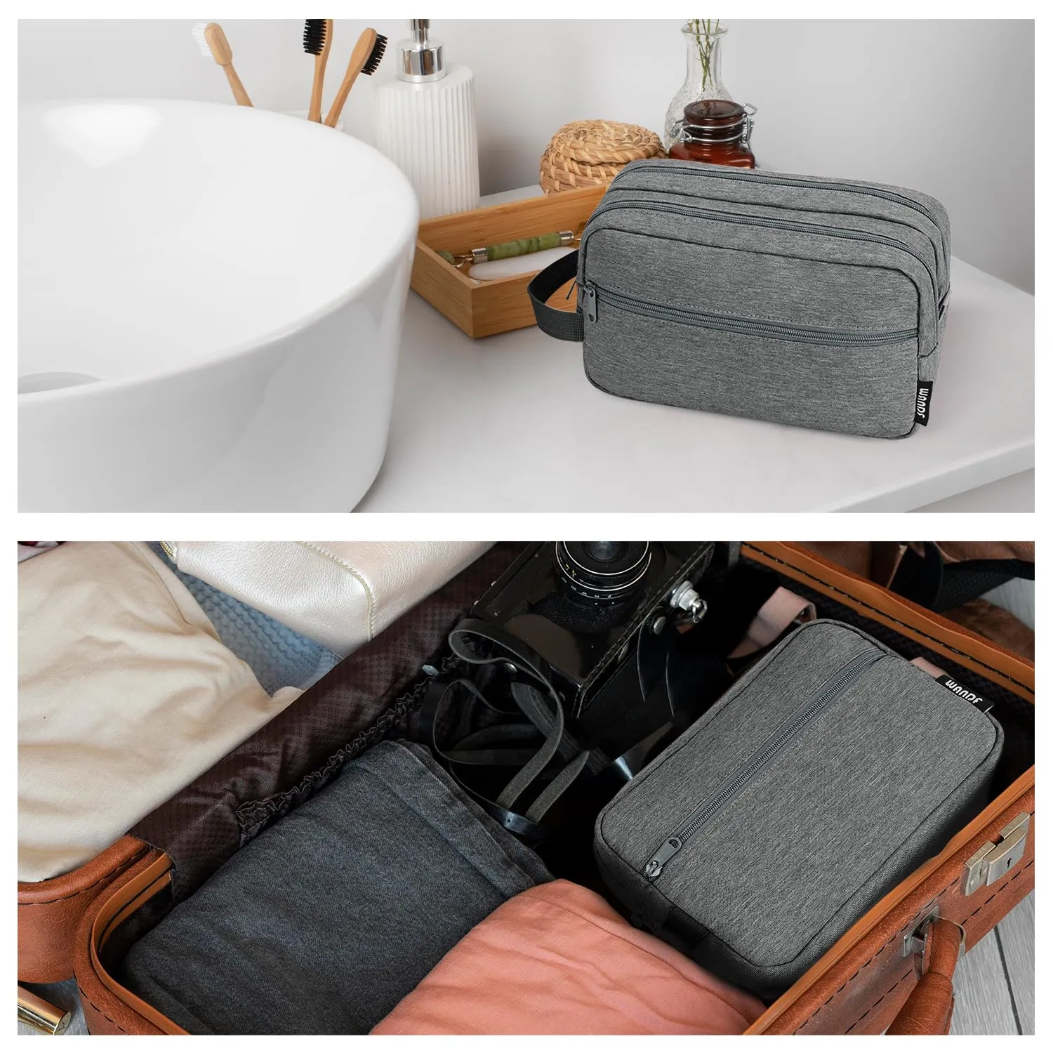 WANDF Hanging Dopp Kit Toiletry Bag with Wet Compartment  - WF5090