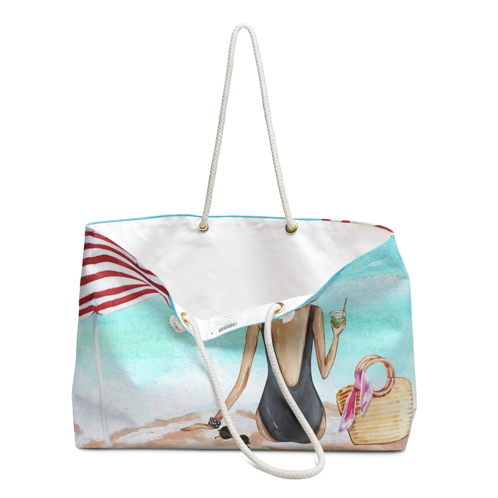 Watercolor beach Weekender Bag