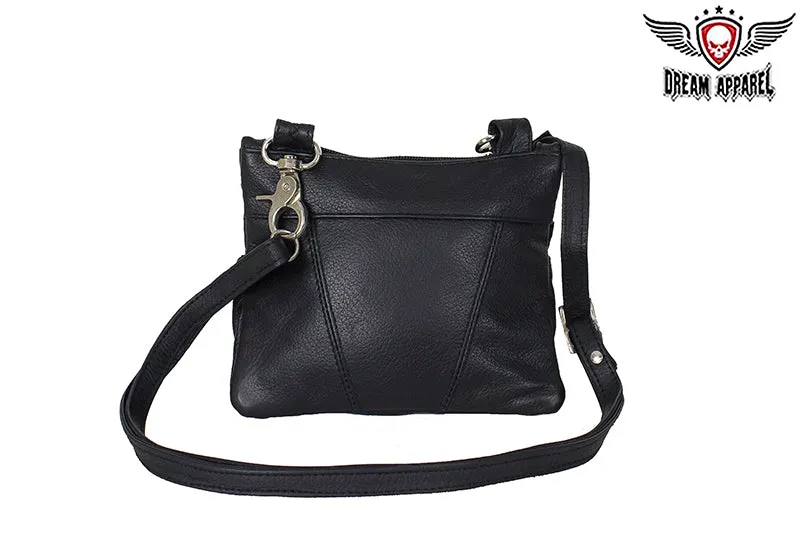 Women's Premium Four-Pocket Motorcycle Leather Belt Bag