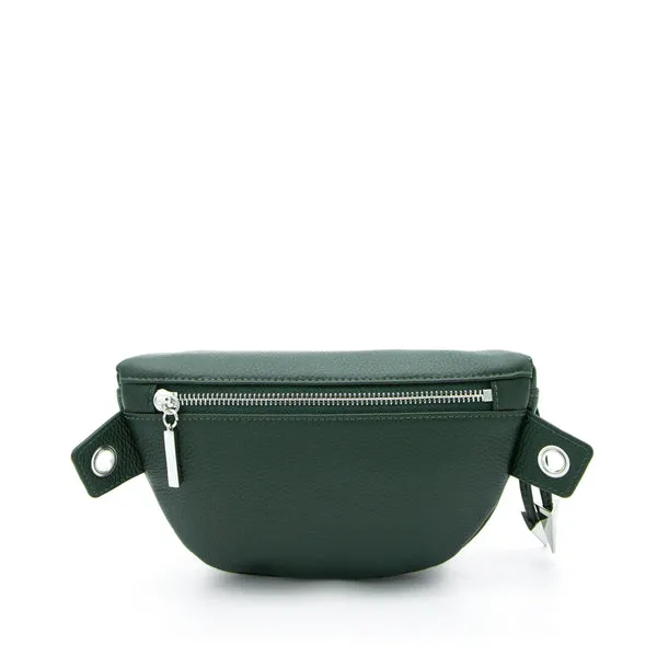 X Nihilo City Leather Bumbag Crossbody Handbag Dark Green